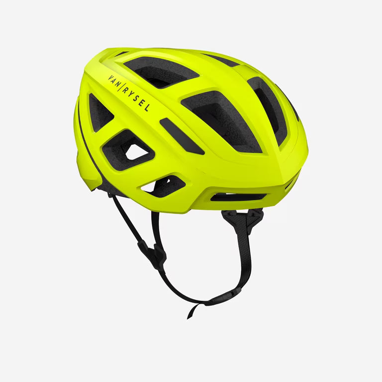 bike helmet yellow Van Rysel RoadR 500 Road Bike Helmet - Neon Yellow