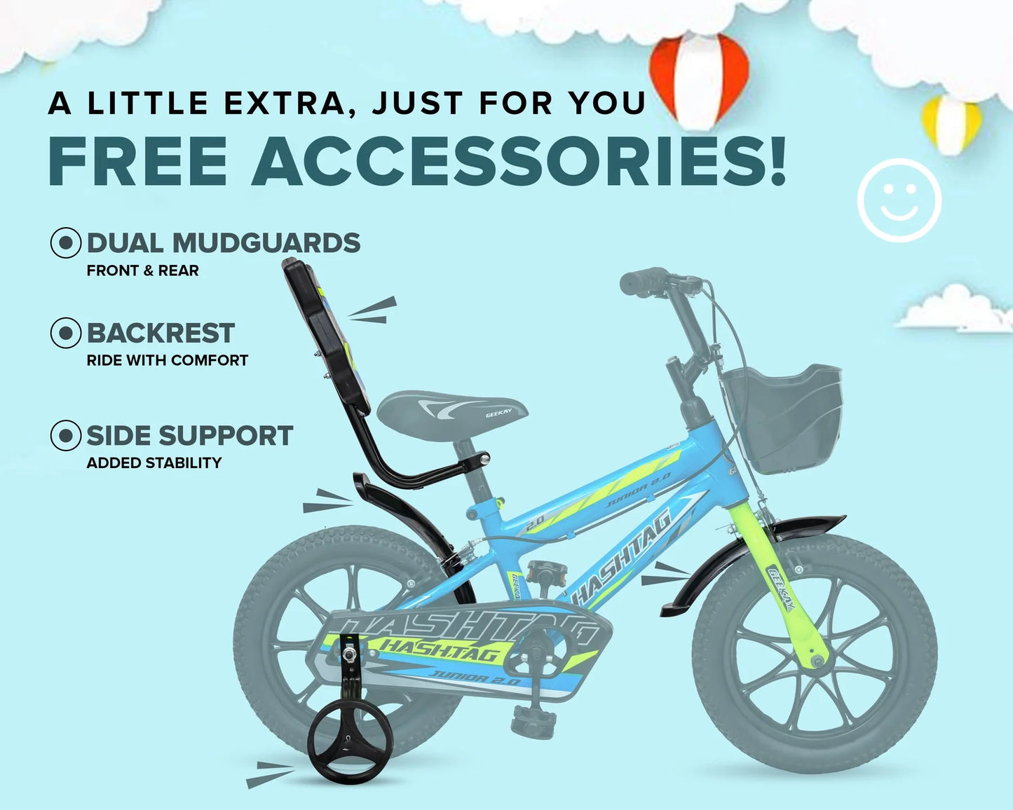 Geekay Hashtag Junior 2.0 | 14T Kids Cycle