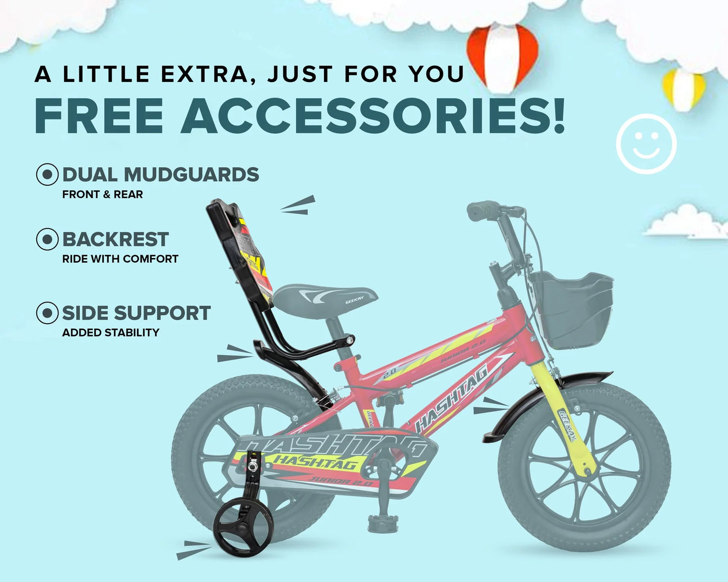 Geekay Hashtag Junior 2.0 | 14T Kids Cycle