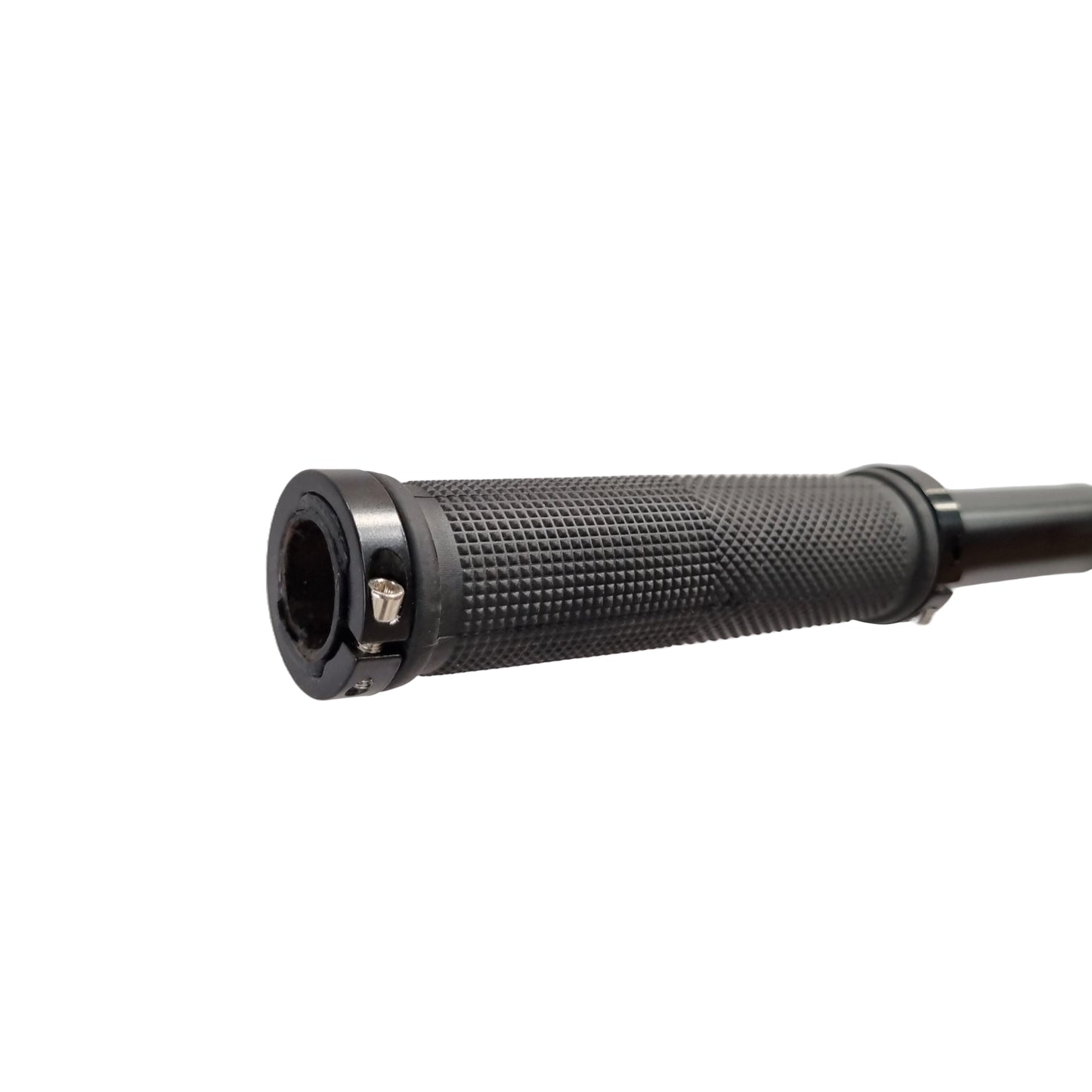 Lock-on Anti-Slip Bicycle Handlebar Handle Grip Black with double clamp on handle bar view