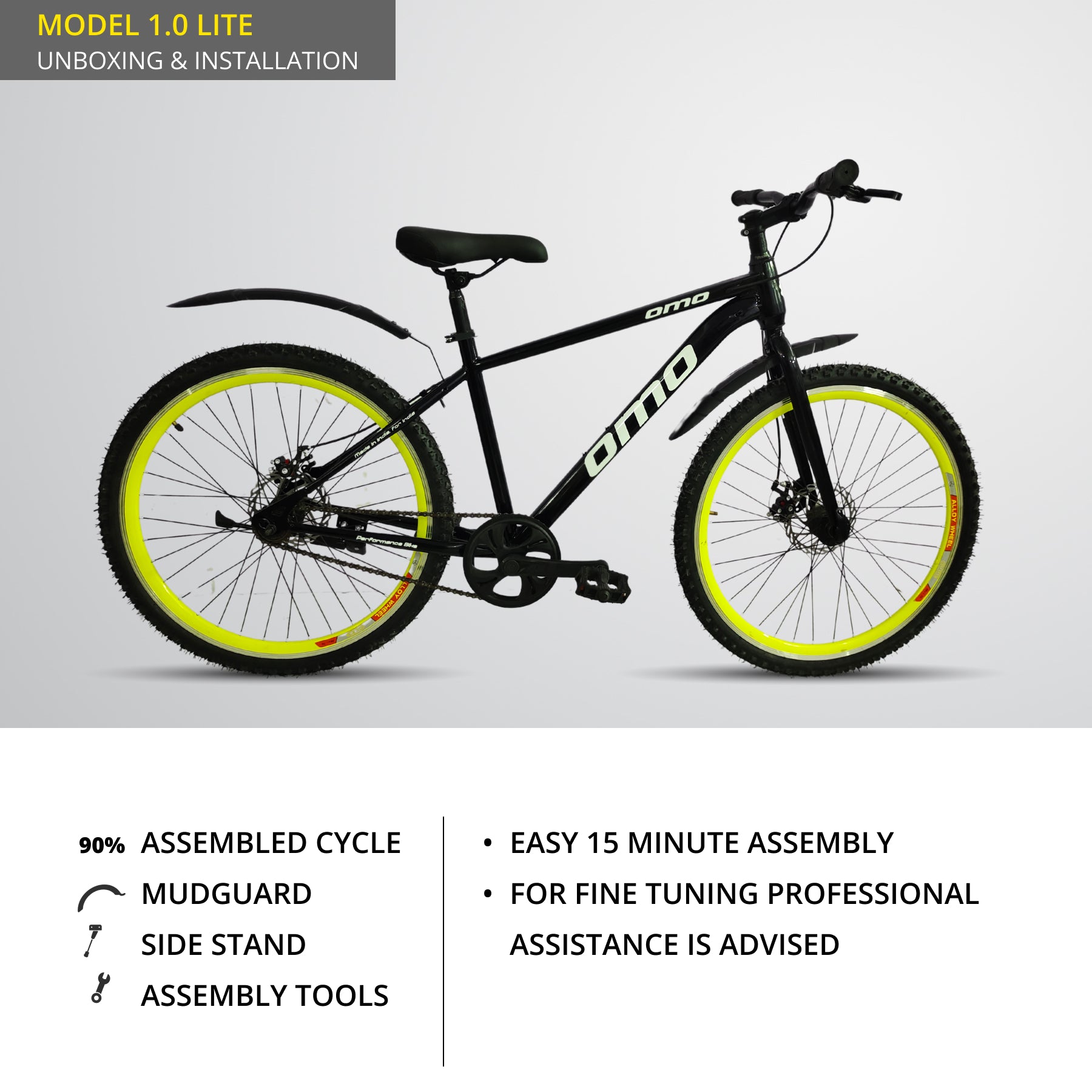 Best choice for an economical hybrid bike: Omobikes Model 1.0 in a trendy green and black color, perfect for men and adults seeking quality on a budget