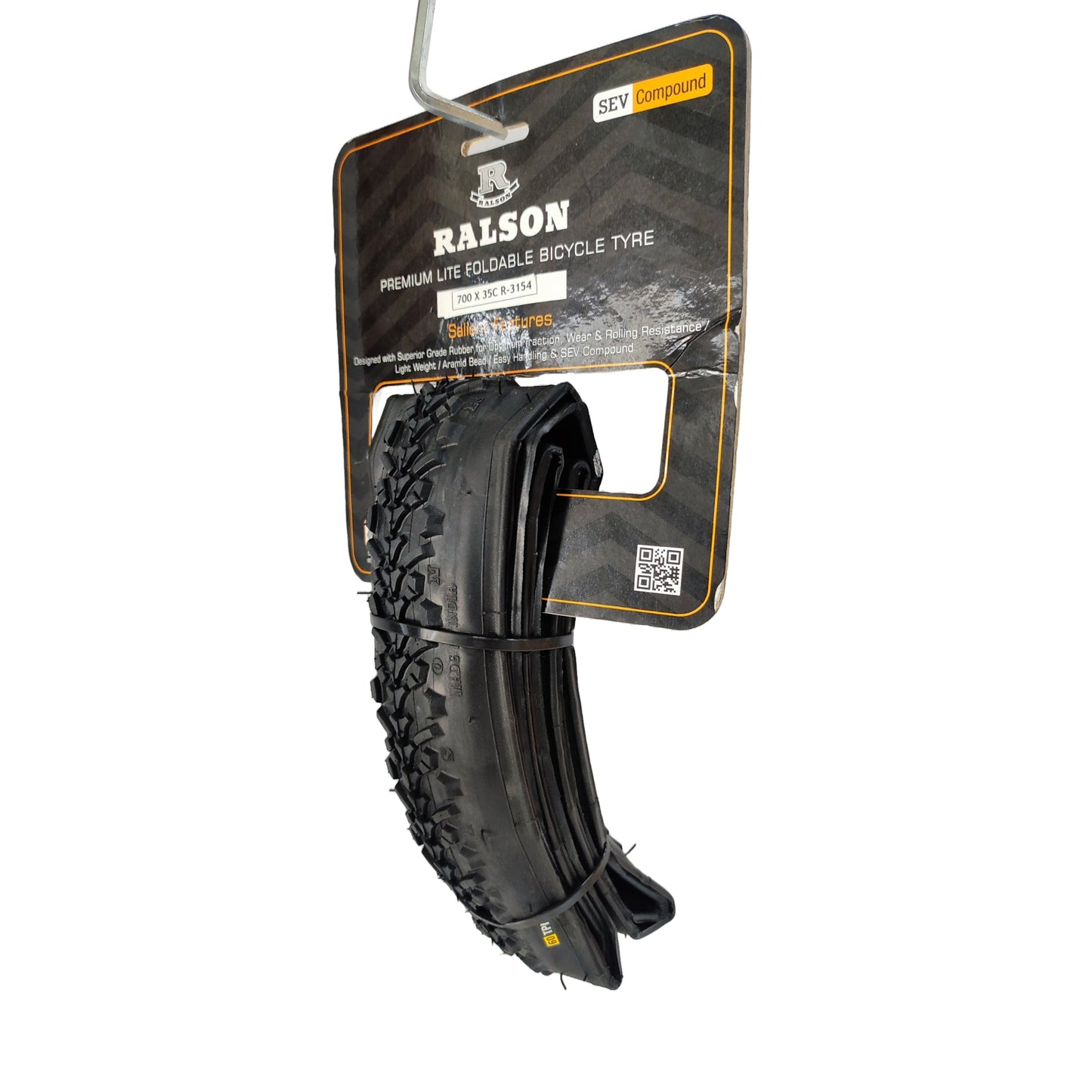 Bicycle tyre for hybrid bike, high puncher resistance tyre 60 tpi by ralson full view