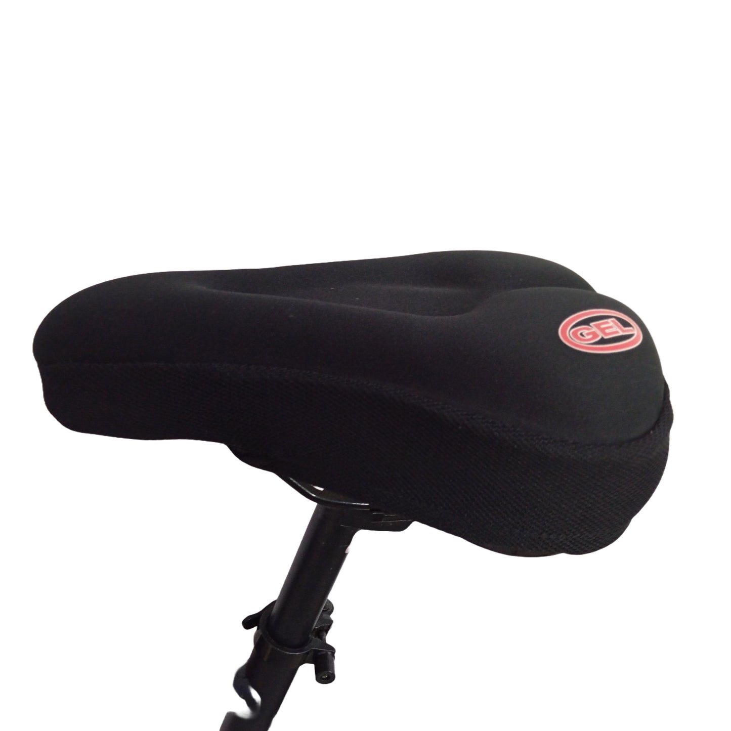 bicycle gel seat cover online shop by omobikes installed on bicycle seat side view