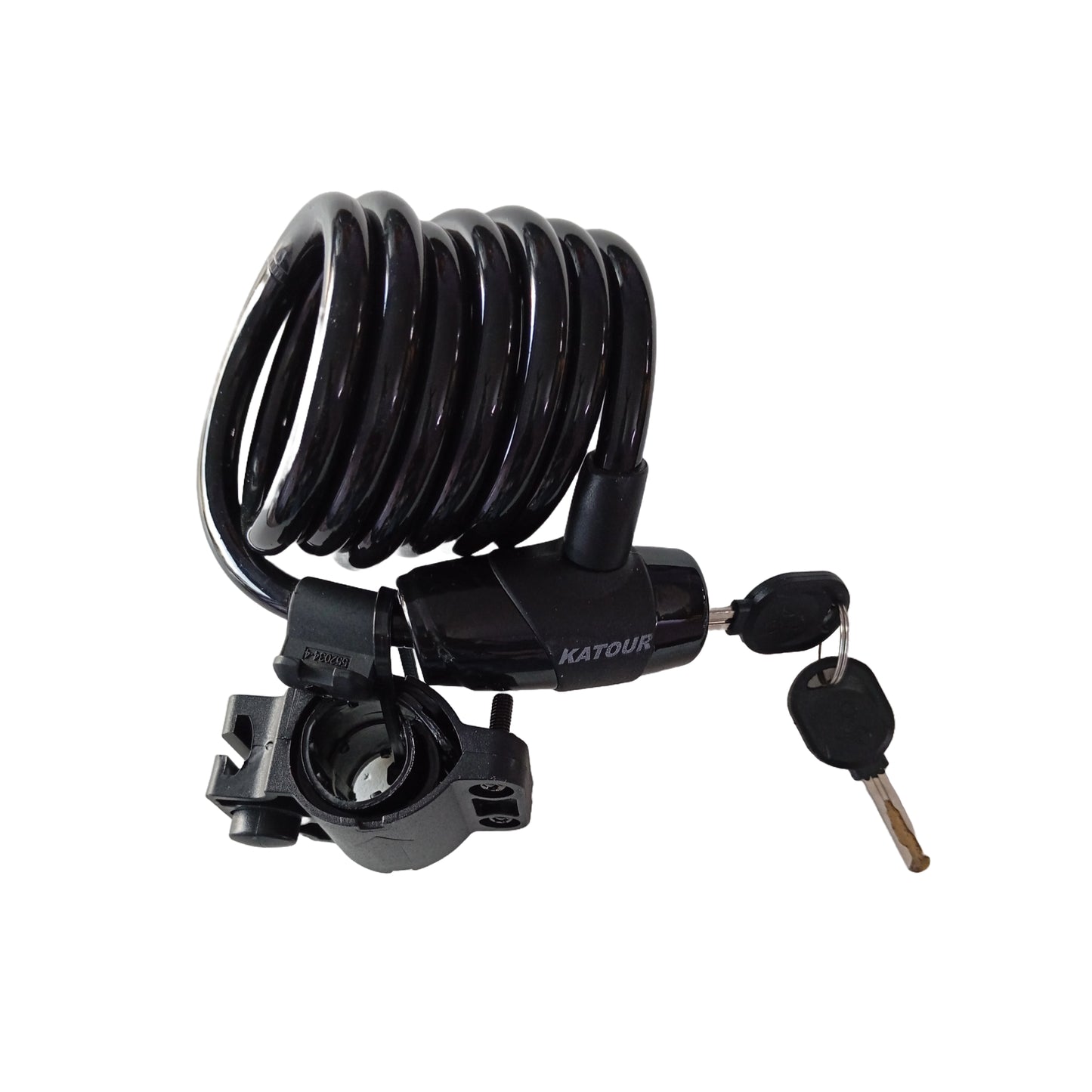 bicycle key lock with long cable side view by omobikes