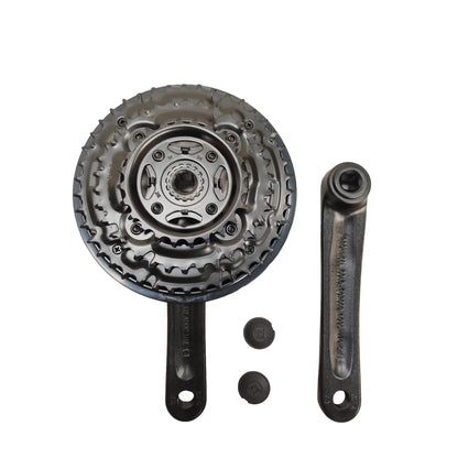 Bicycle crankset prowheel alloy Geared 3 speed bottom view spare part by omobikes