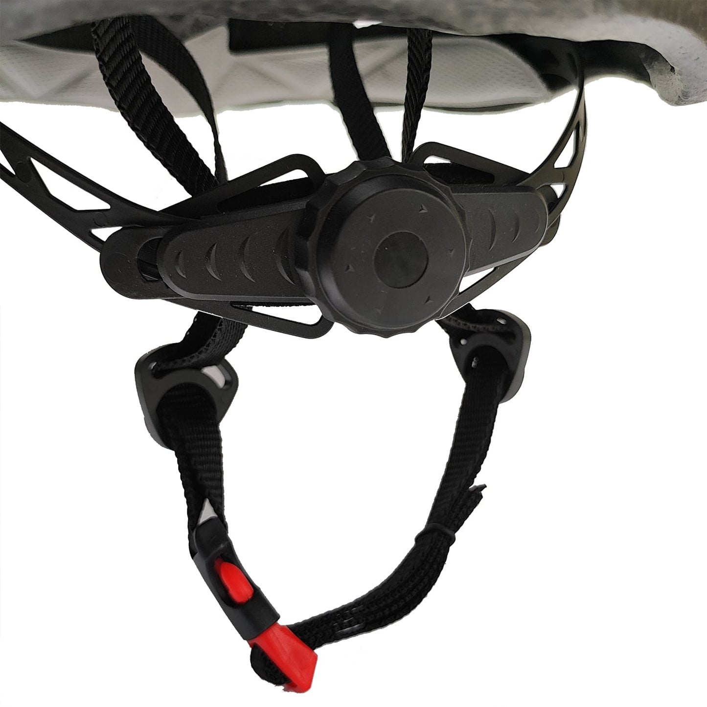 Bicycle helmet red color adjuster view by omobikes