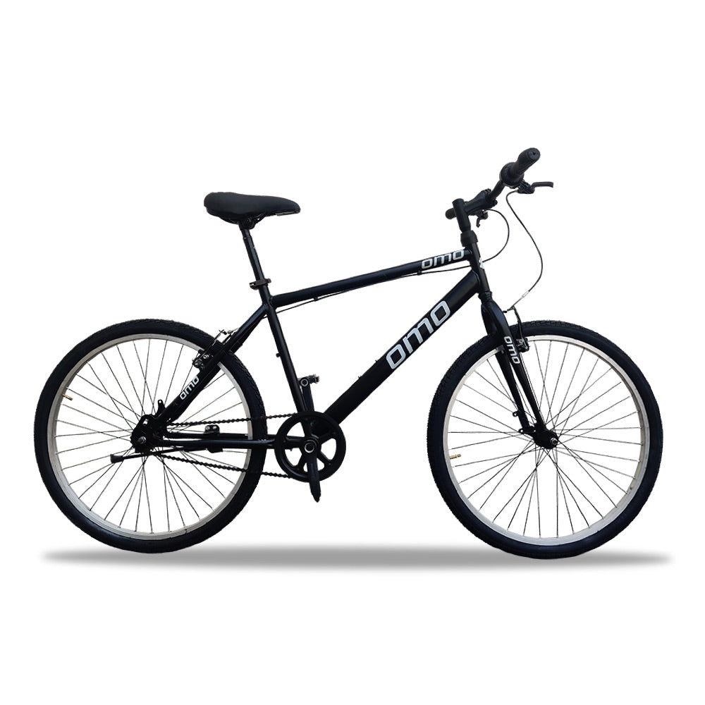 model 1 eco hybrid cycle without gear single speed side view omobikes