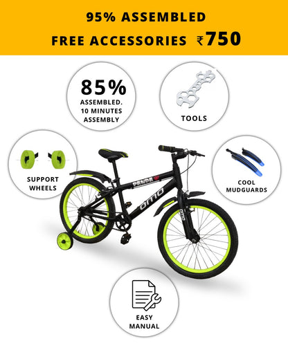 omobikes panda kids cycle 20 inch accessories