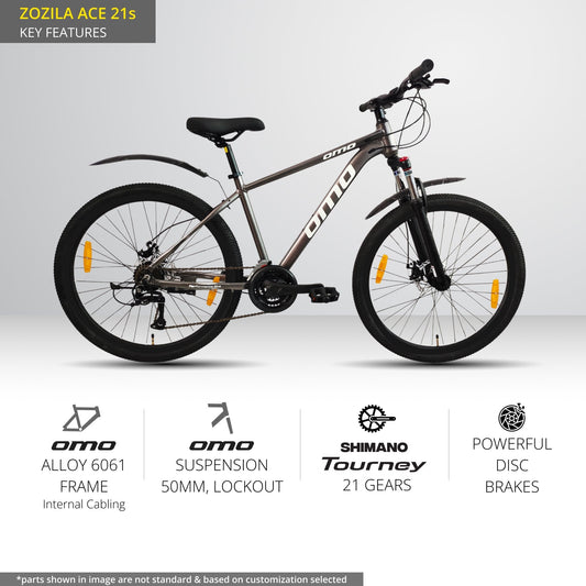 Cradiac Alfa Lite vs OMO Zozila Ace: Best MTB Under ₹15000 Comparison