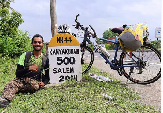 kashmir to kanyakumari on omo bikes hybrid cycle