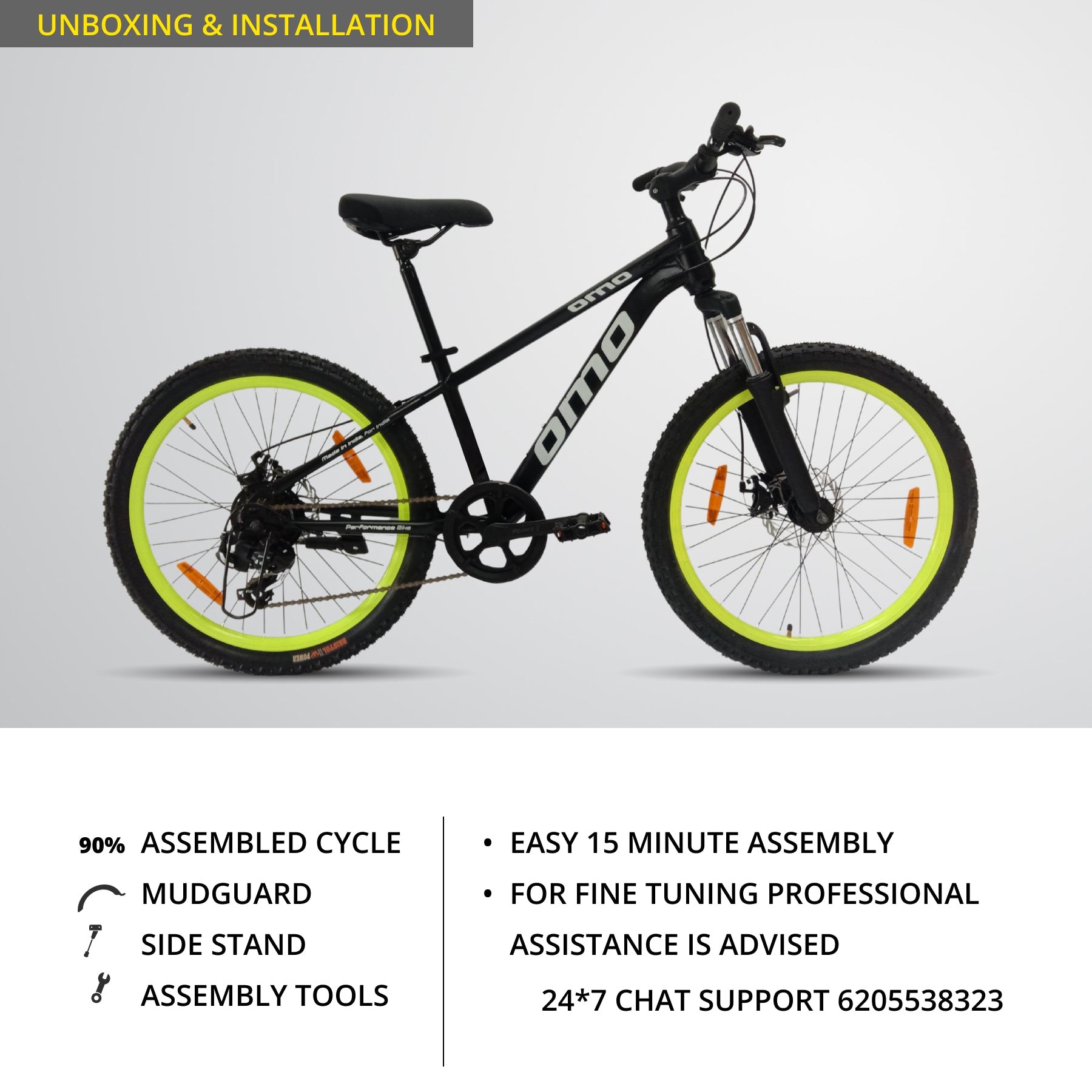 omobikes jarvis 24t geared bicycle with suspension warranty , cod and no cost emi