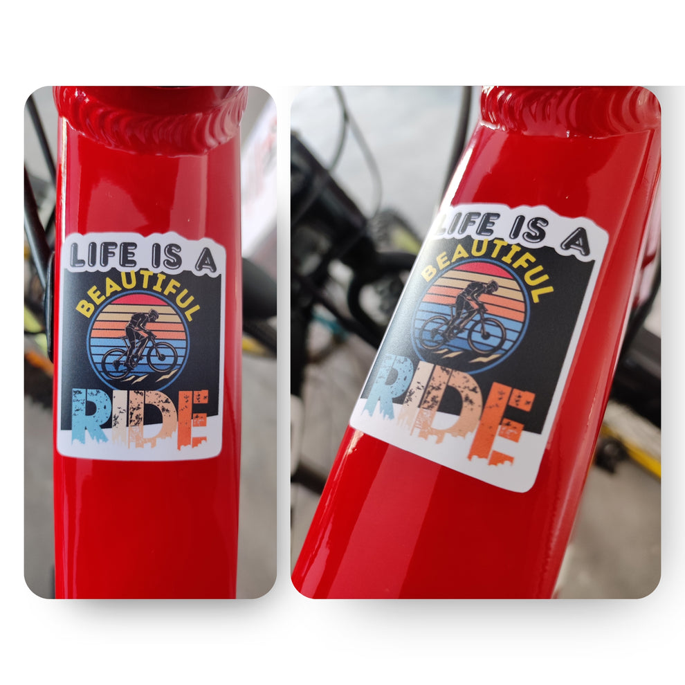 White Vinyl Sticker | Reusable Self-Adhesive Sticker for Bicycles, Pho ...