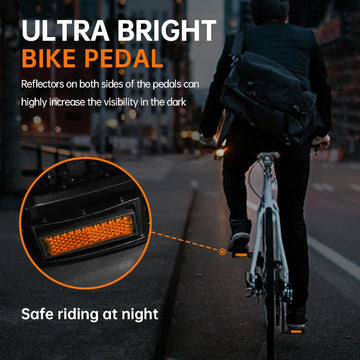 Bicycle Pedals Set Aluminium Alloy for Mountain Hybrid Bike in