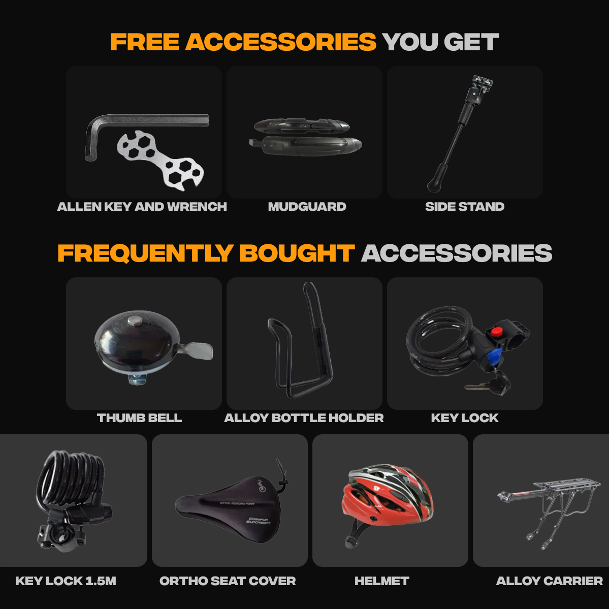 Coorg pro hybrid bike cycle free accessories by omobikes