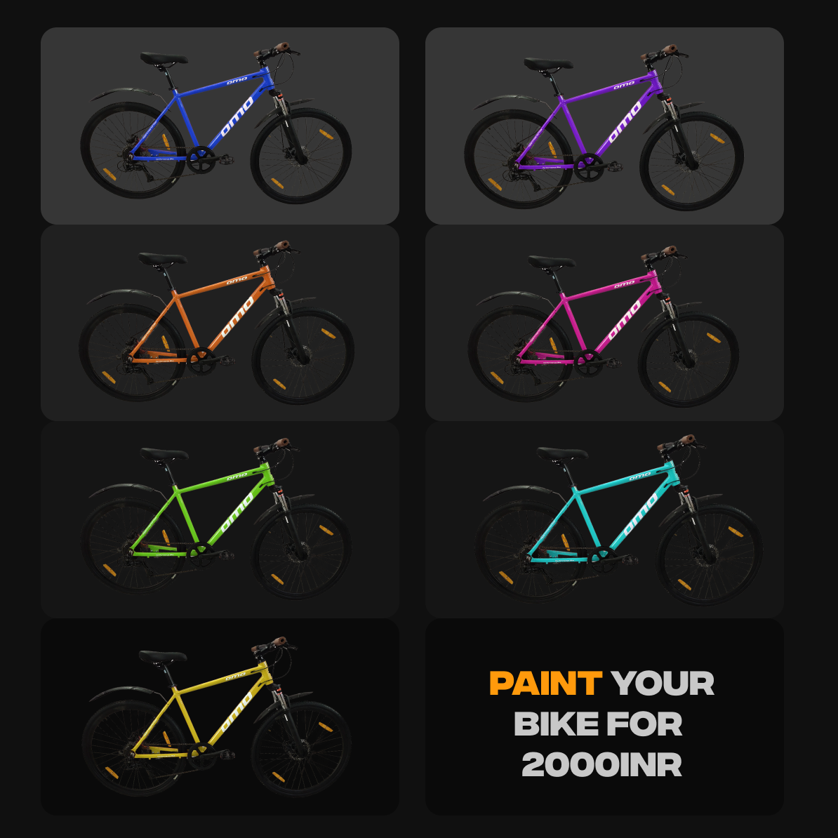 Coorg pro hybrid bike cycle custom colour customisation by omobikes