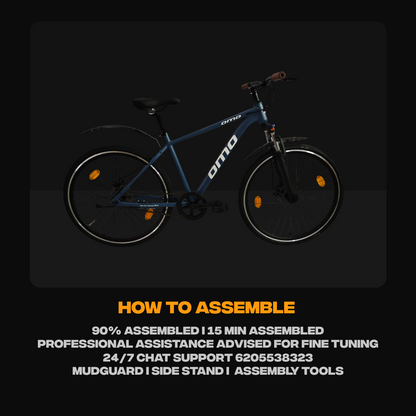 Coorg lite single speed alloy frame hybrid bike assembly instruction by omobikes