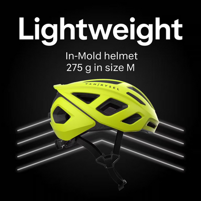 DECATHLON Road Bike Helmet RoadR 500 - Neon Yellow -VAN RYSEL