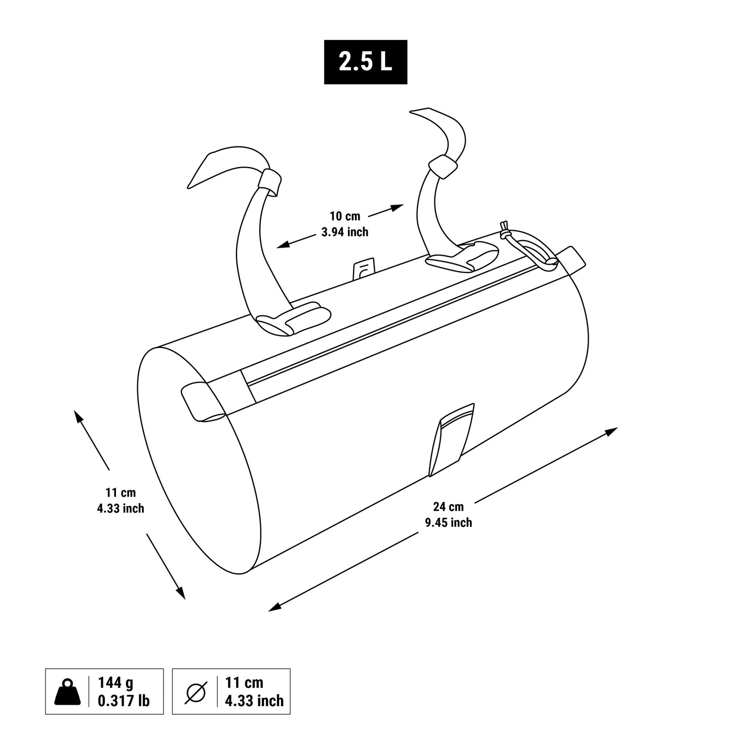 Decathlon Bike Handlebar Bag ACTV 100 | 2.5L