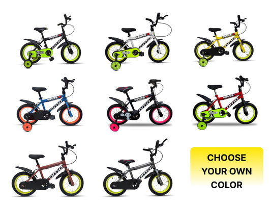 Get custom paint color of choice on your kids omo bike panda 14T in Rs 999 first time online in india