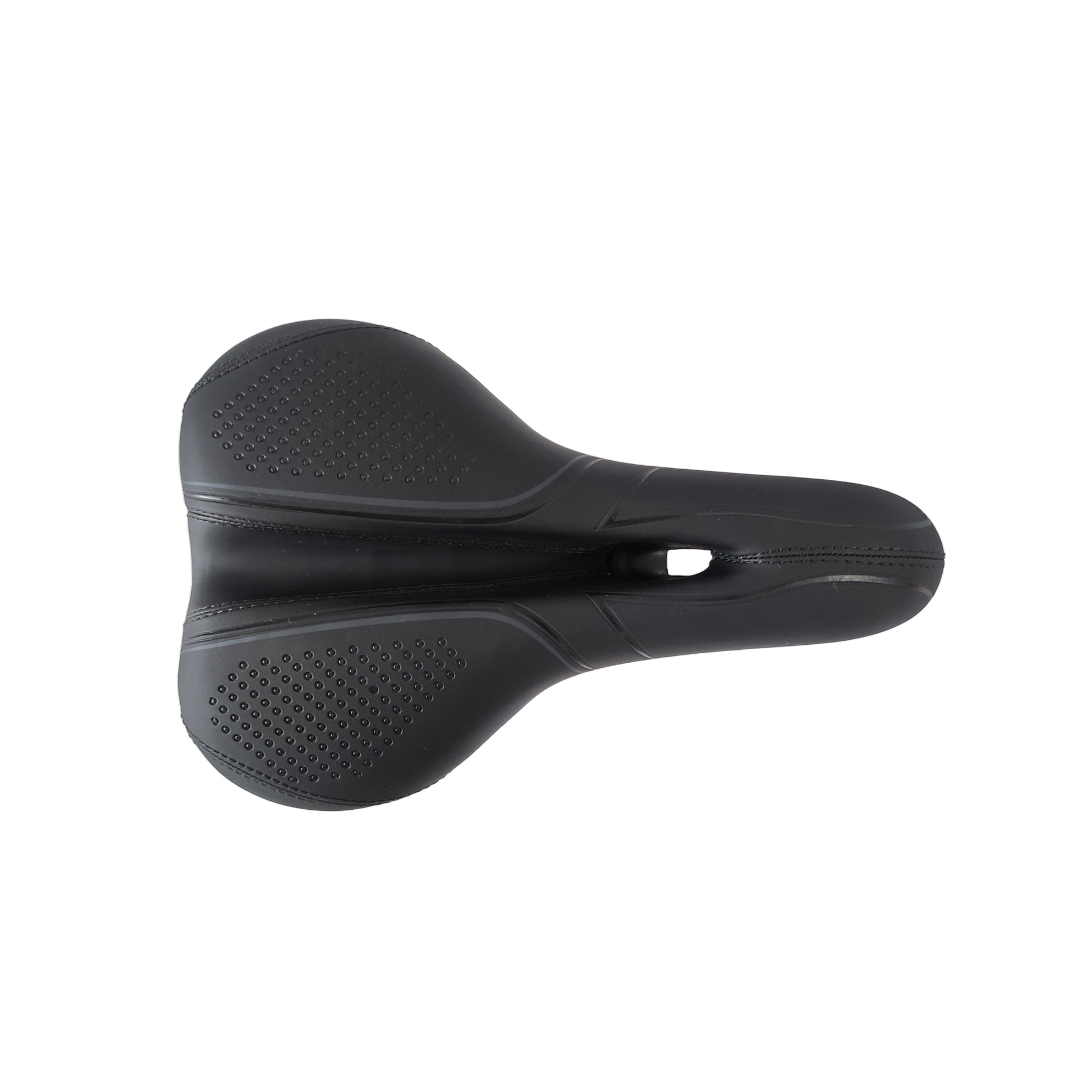 Bicycle saddle with hole spare part for mtb and hybrid cycle by omobikes top view