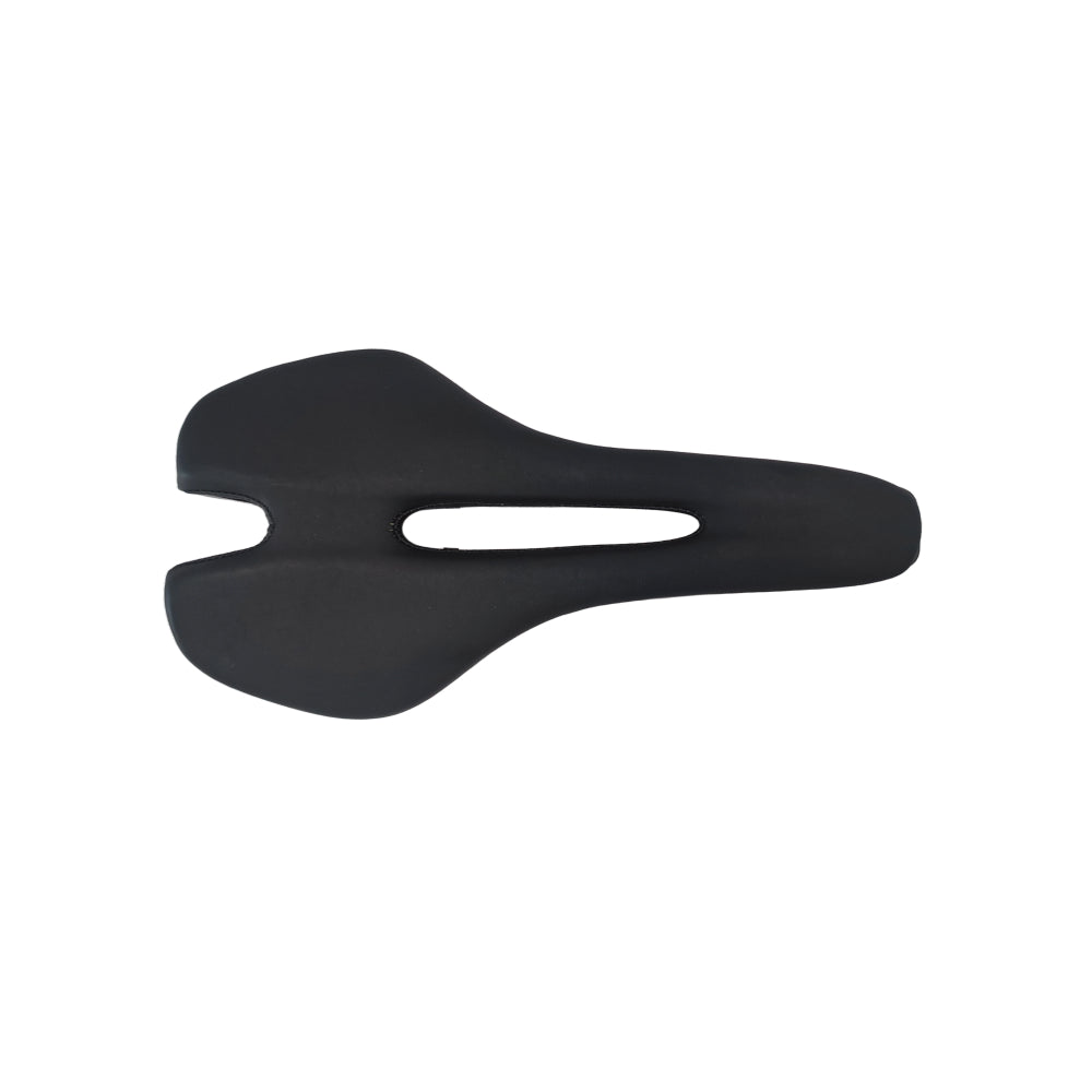 Bicycle narror saddle with hole spare part for mtb ,road bike and hybrid cycle by omobikes top view