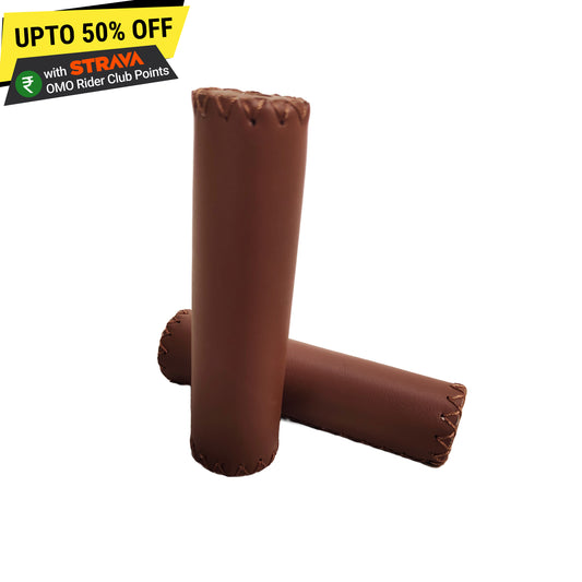 Grips Cushioned Brown for Bicycle Handlebar