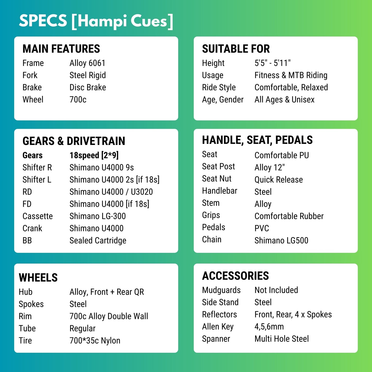 Hampi Cues [18 Gears Hybrid]