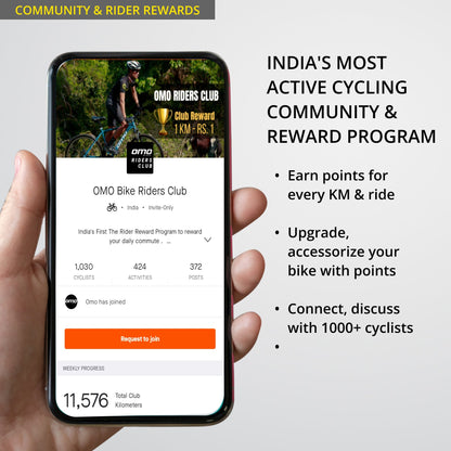 omobikes hampi geared cycle rider club india join to win rewards to upgrade bike accessories