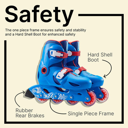 Decathlon Kids Skating Shoes Inline Play 3 Blue