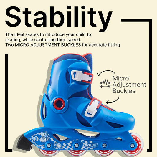 Decathlon Kids Skating Shoes Inline Play 3 Blue