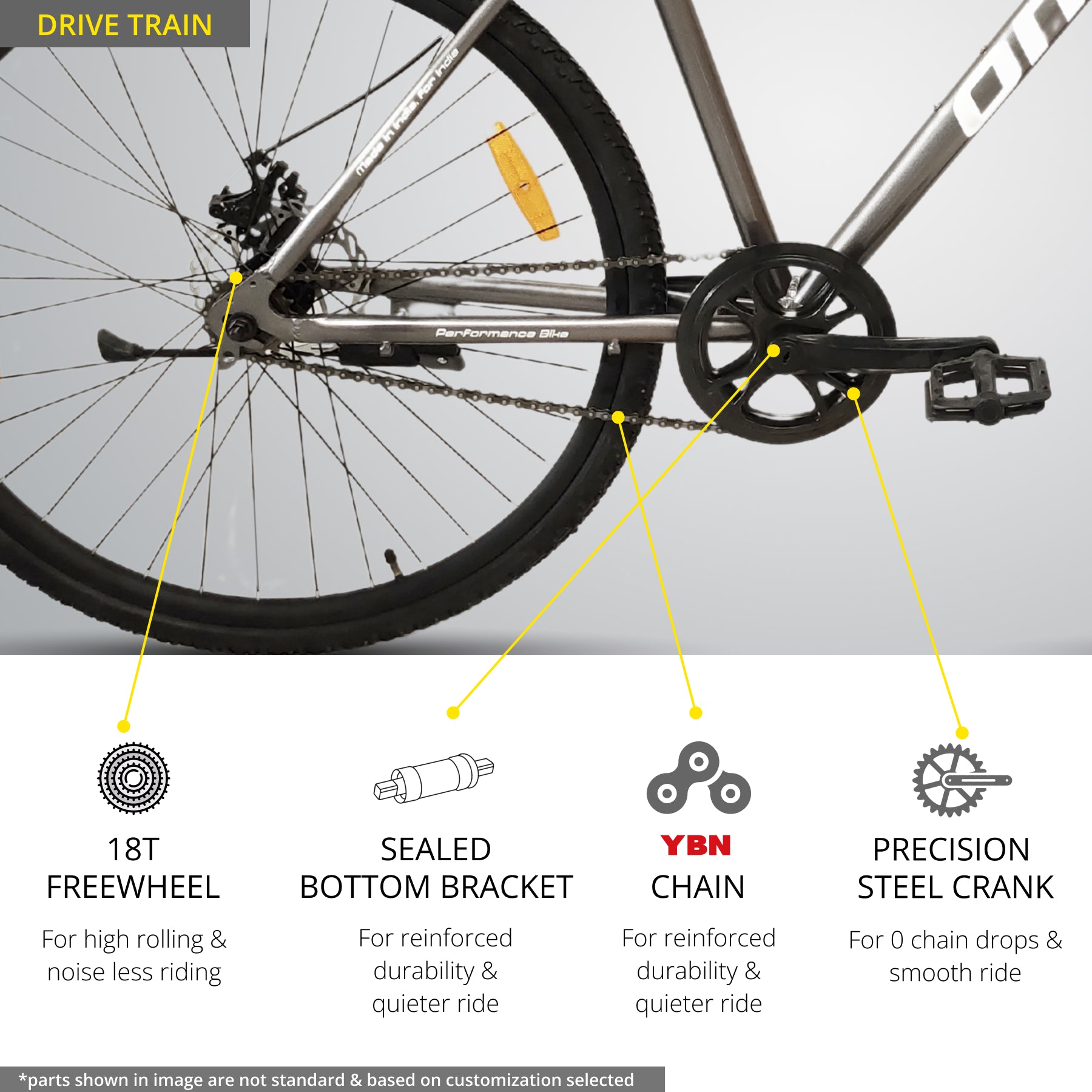 omobikes ladakh 1s alloy frame hybrid bike platform pedal drivetrain wheel side view