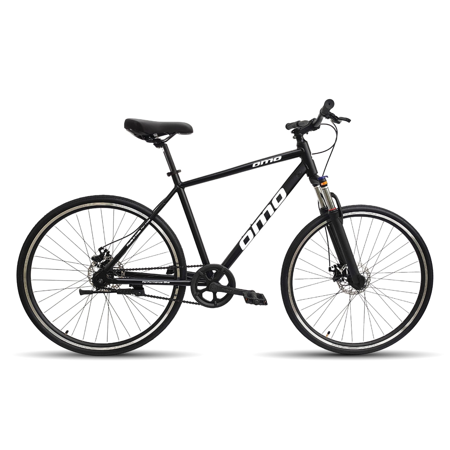 OMO bikes Ladakh 1s Alloy frame single speed without gear black color hybrid bike with lockout suspension under 15000