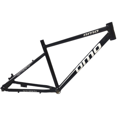 Bicycle Alloy frame single piece spare part black color angle view by omobikes