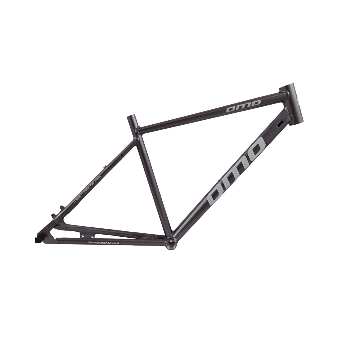 Bicycle frame grey color single speed 19 inch alloy side view spare part by omobikes