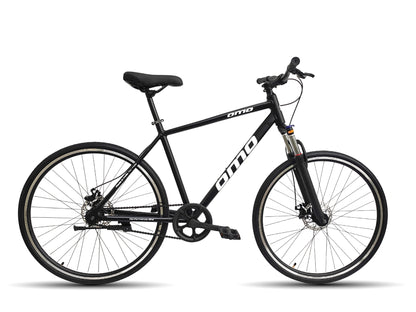 OMO bikes Ladakh 1s Alloy frame single speed without gear black color hybrid bike with lockout suspension under 15000