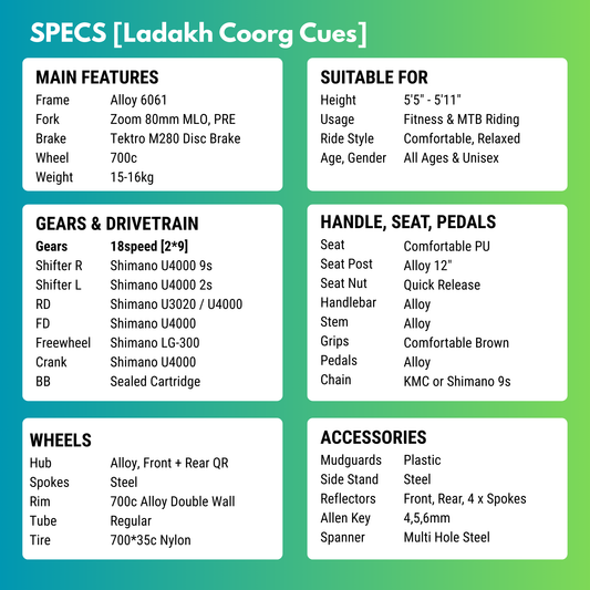 Coorg Cues [18 Gears Hybrid]