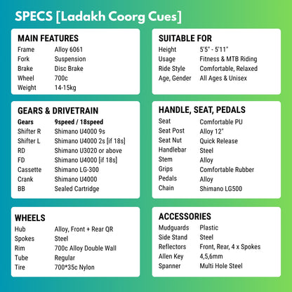 Coorg Cues [18 Gears Hybrid]