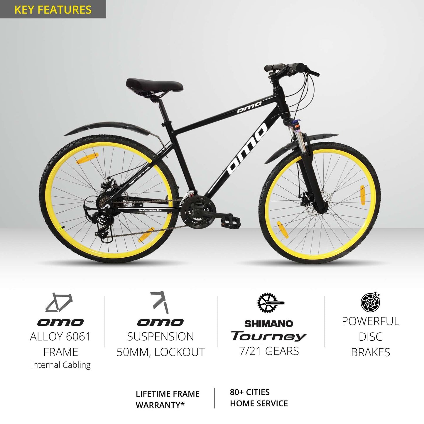 Ladakh Ace 7 and 21 gear Hybrid bike aluminium alloy 6061 frame and shimano gears