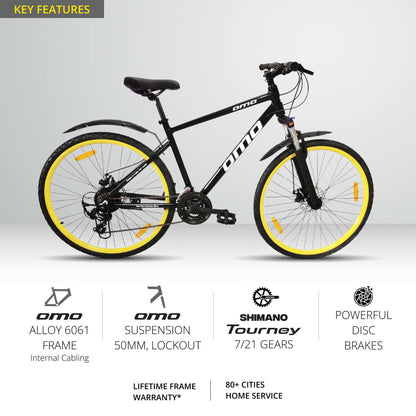 Ladakh Ace 7 and 21 gear Hybrid bike aluminium alloy 6061 frame and shimano gears