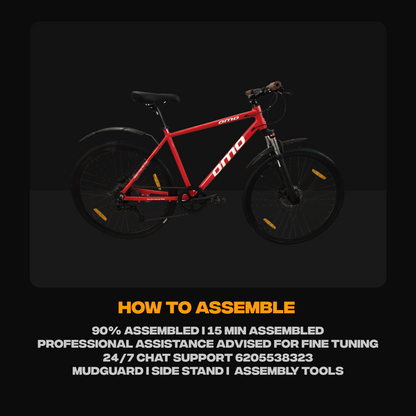 Ladakh prime alloy frame hybrid bike assembly instruction by omobikes