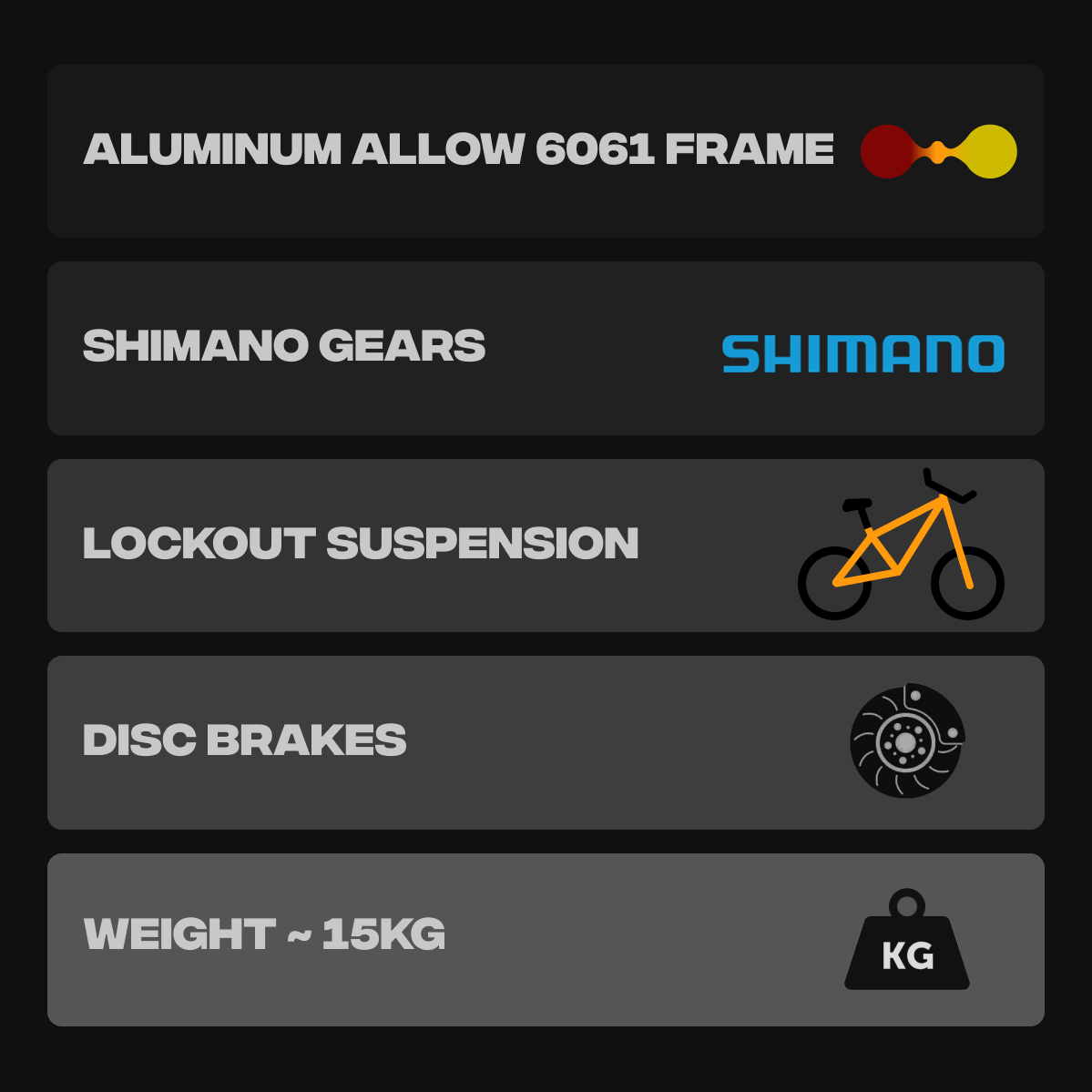 Ladakh pro 9 and 27 gear hybrid cycle alloy frame key features by omobikes