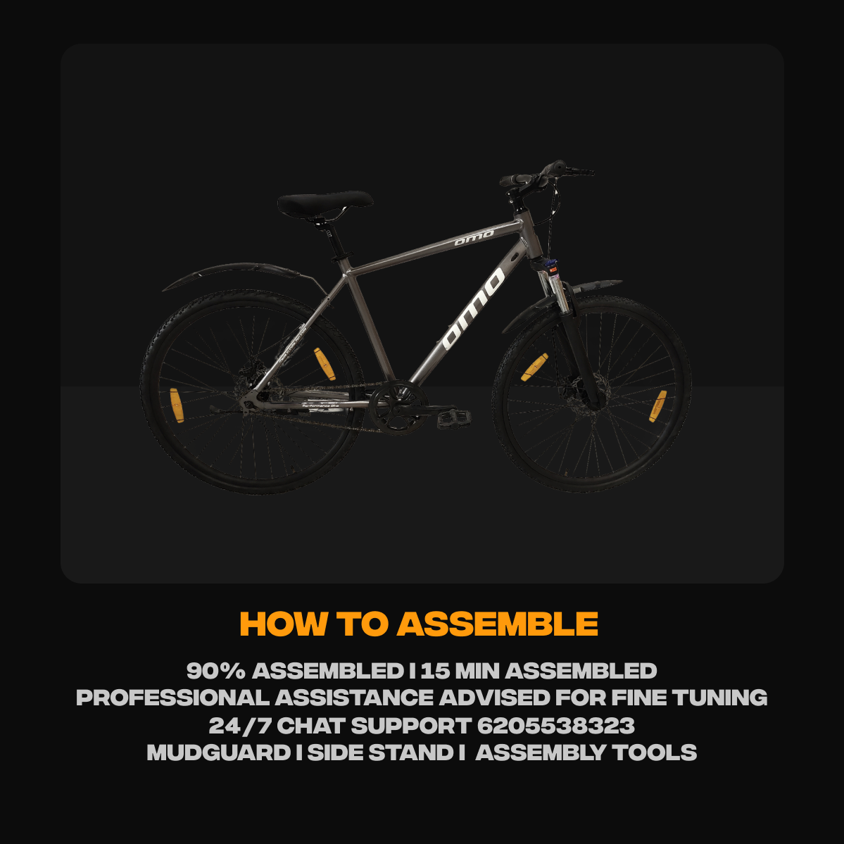 Ladakh Lite alloy frame single speed hybrid bike assembly instruction by omobikes