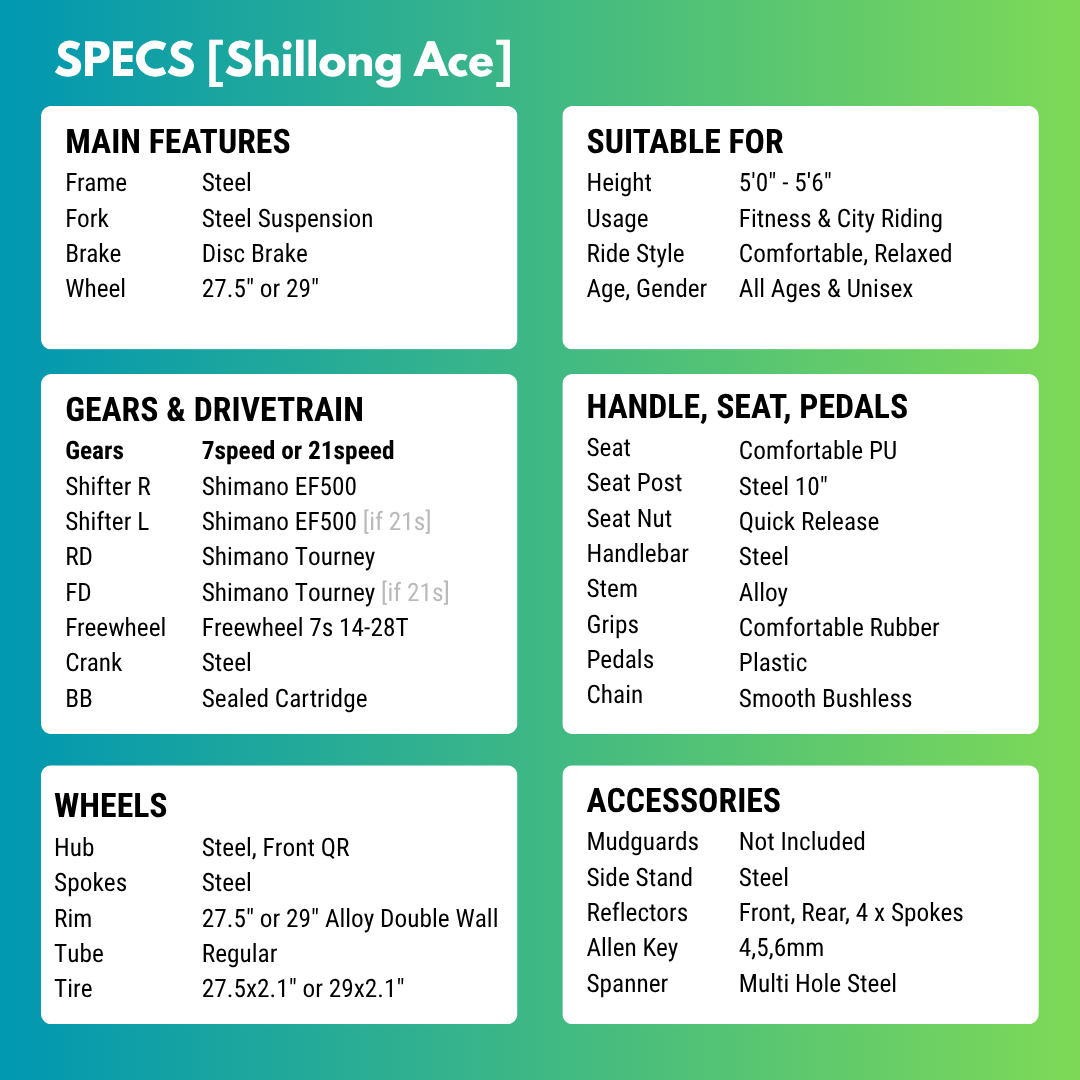 Shillong Ace [7/21 Gears MTB]