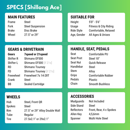 Shillong Ace [7/21 Gears MTB]