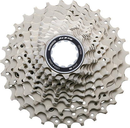 Shimano 105 R7000 11 speed cassette on a white background