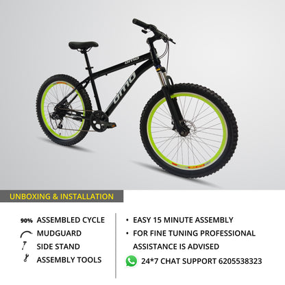 omobikes vagator geared semi fat MTB bike with shimano gear unboxing installation