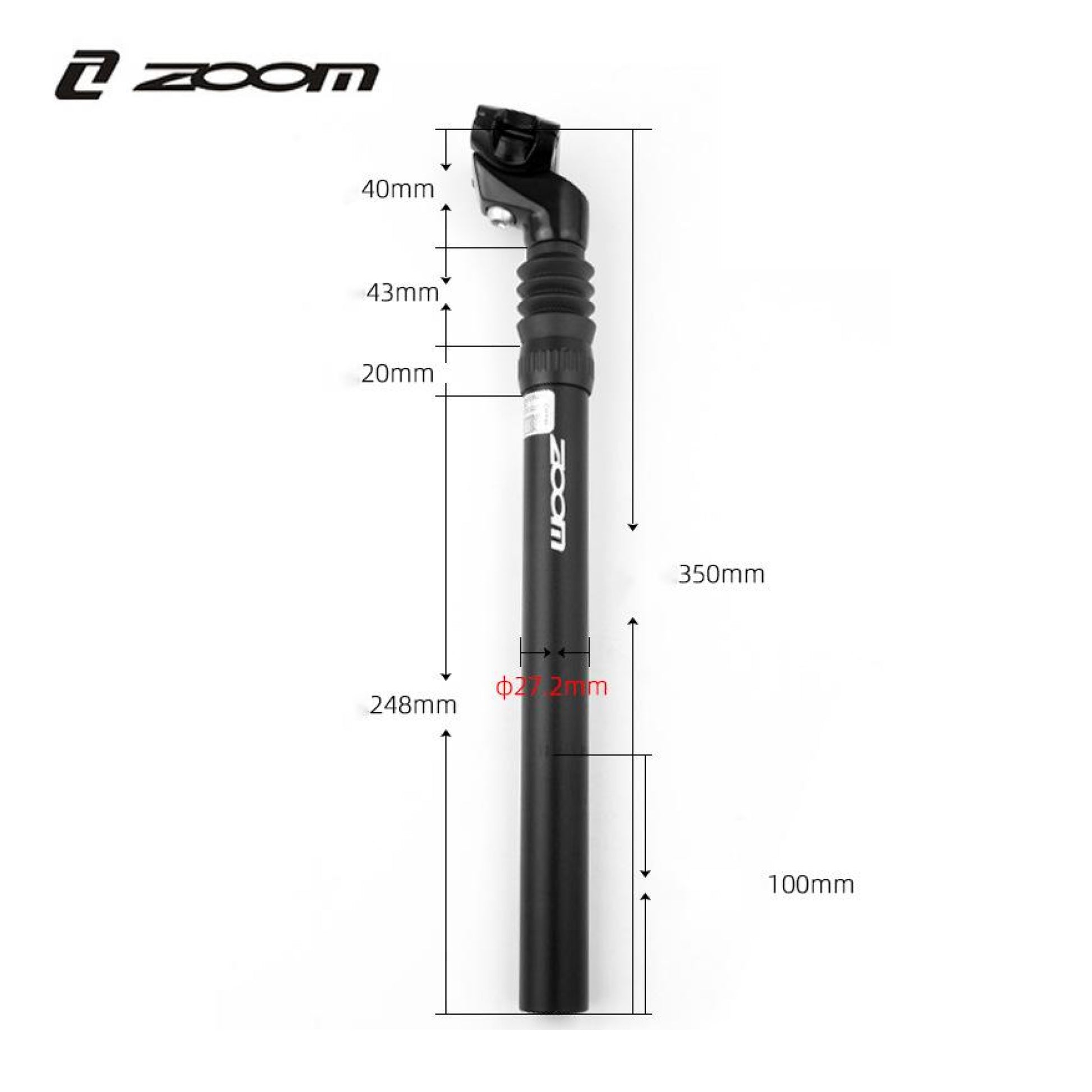 SEAT POST with suspension ZOOM SPS-C372 bicycle accessories by omo bikes specification 