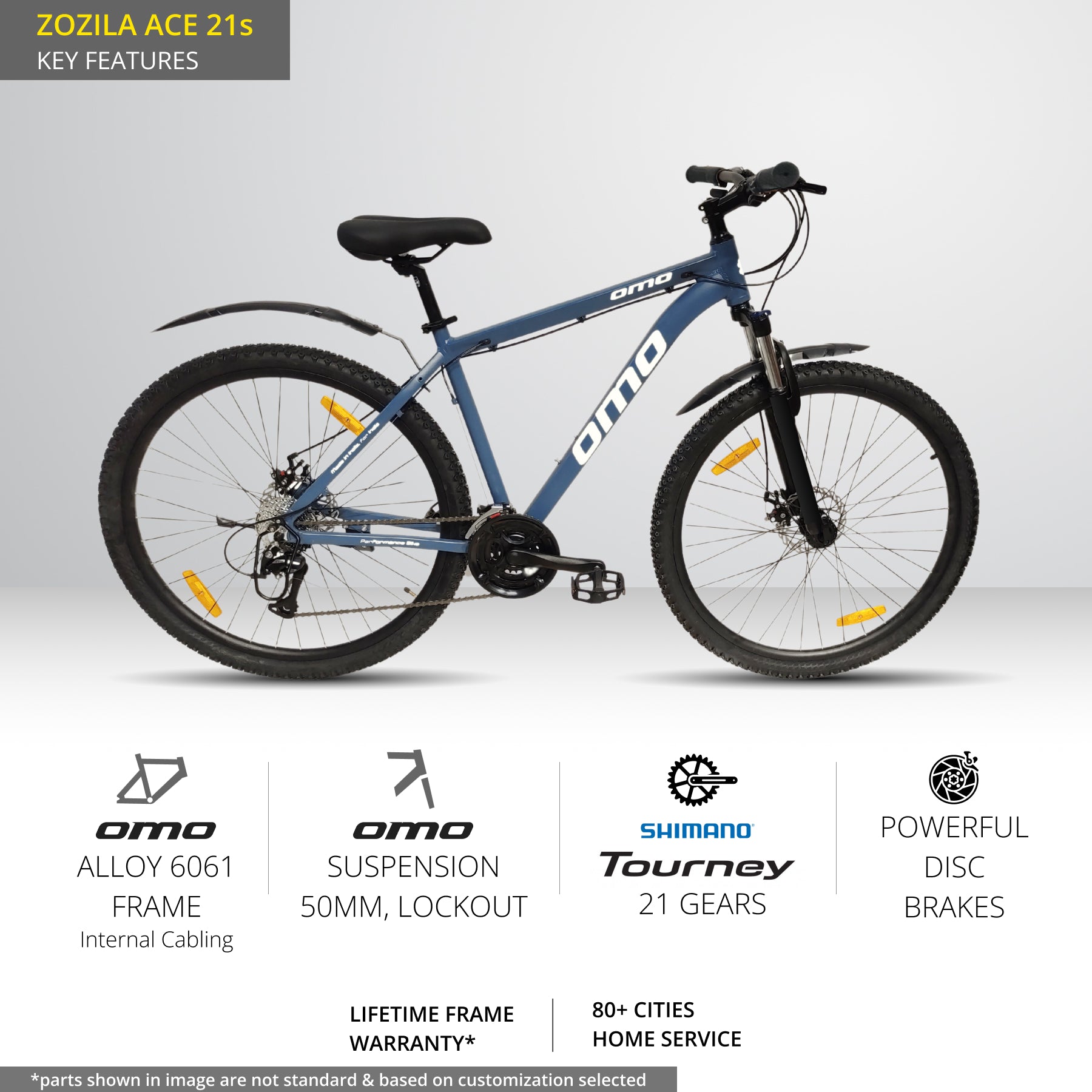 Mountain Bike Zozila Ace Alloy Frame 7 21 Shimano Gear in