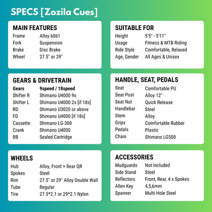 Zozila Cues [18 Gears MTB]