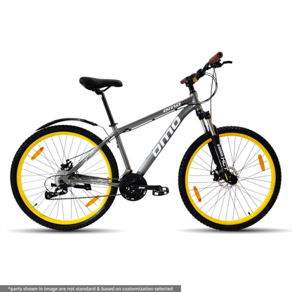 ALLOY MTB 27 GEAR XCT 700C (29_) Silver Grey Yellow custom color bicycles by omobikes
